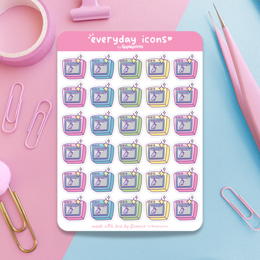 Clean Oven Planner Icon Stickers