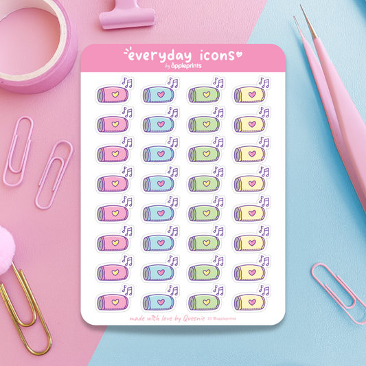 Listen to Music (Speakers) Planner Icon Stickers