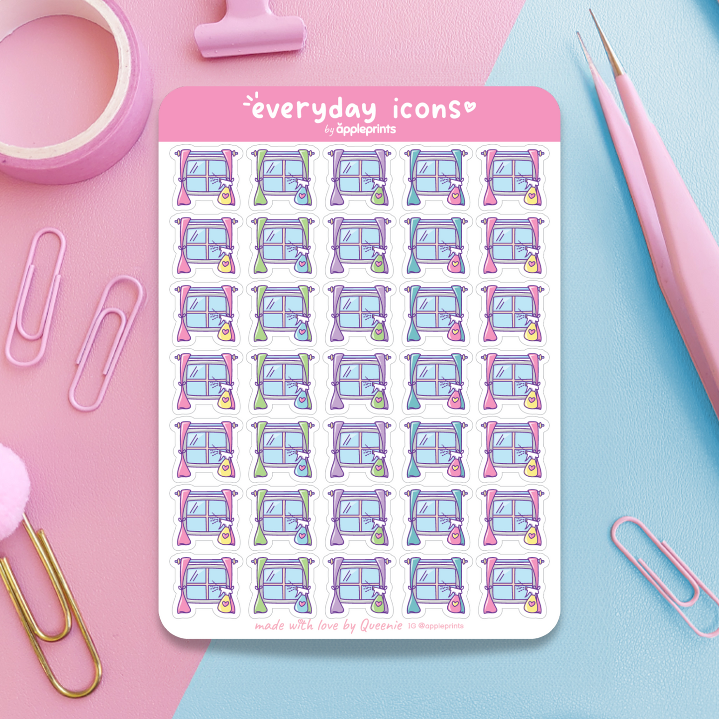 Clean Windows Planner Icon Stickers