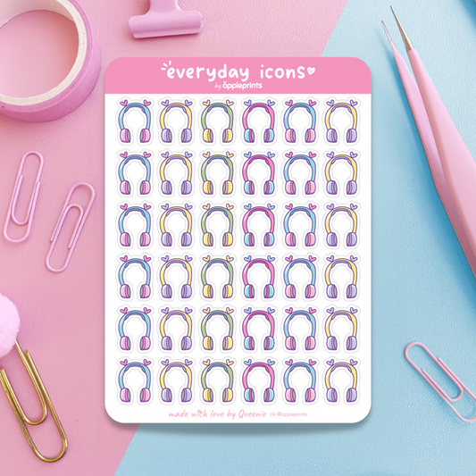 Listen to Music (Headphones) Planner Icon Stickers