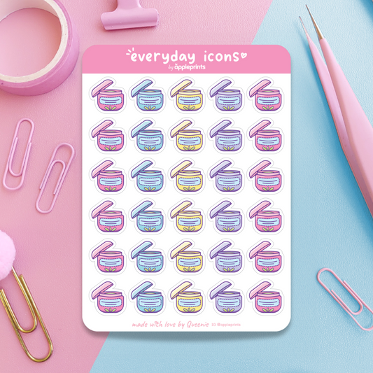 Skincare Cream Planner Icon Stickers