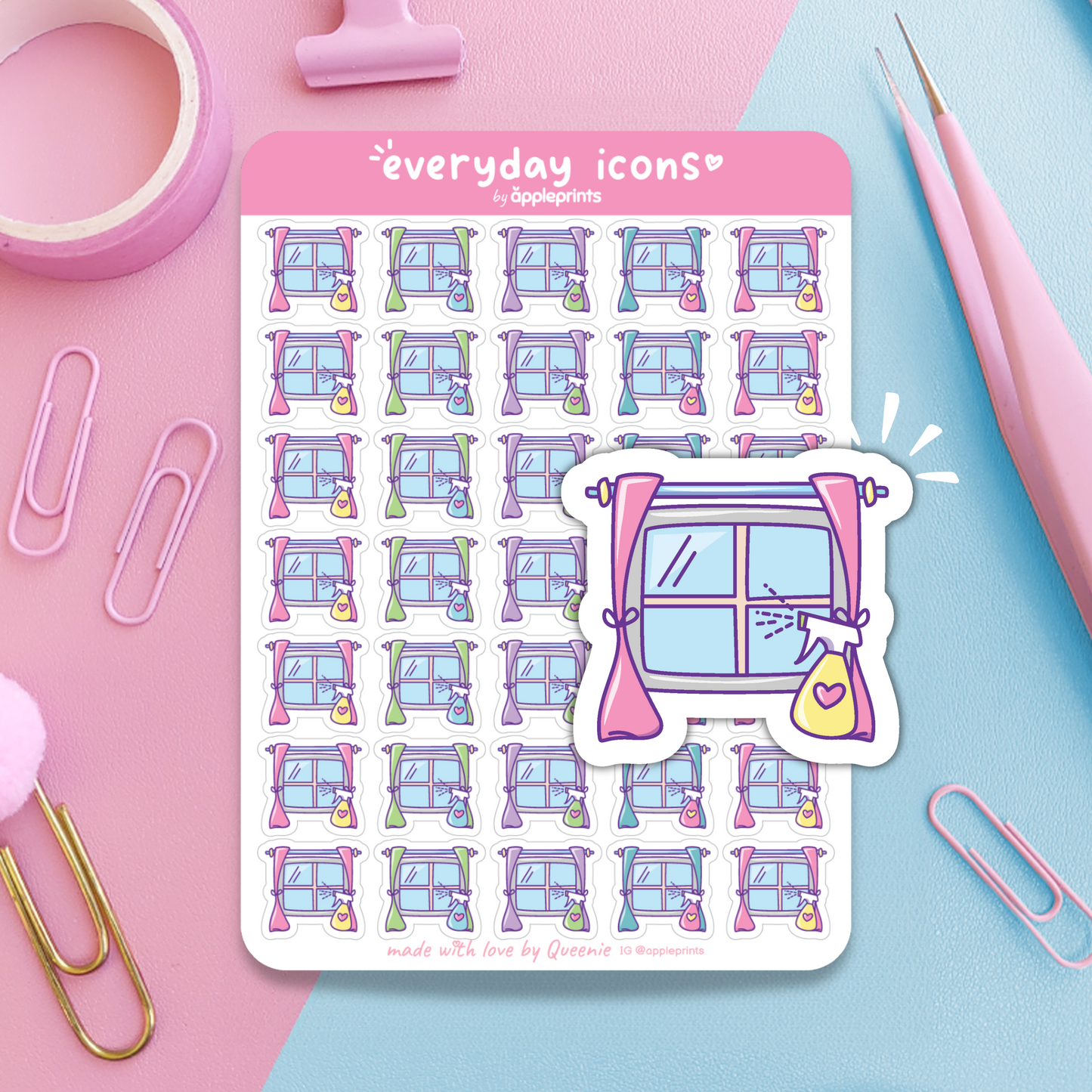 Clean Windows Planner Icon Stickers