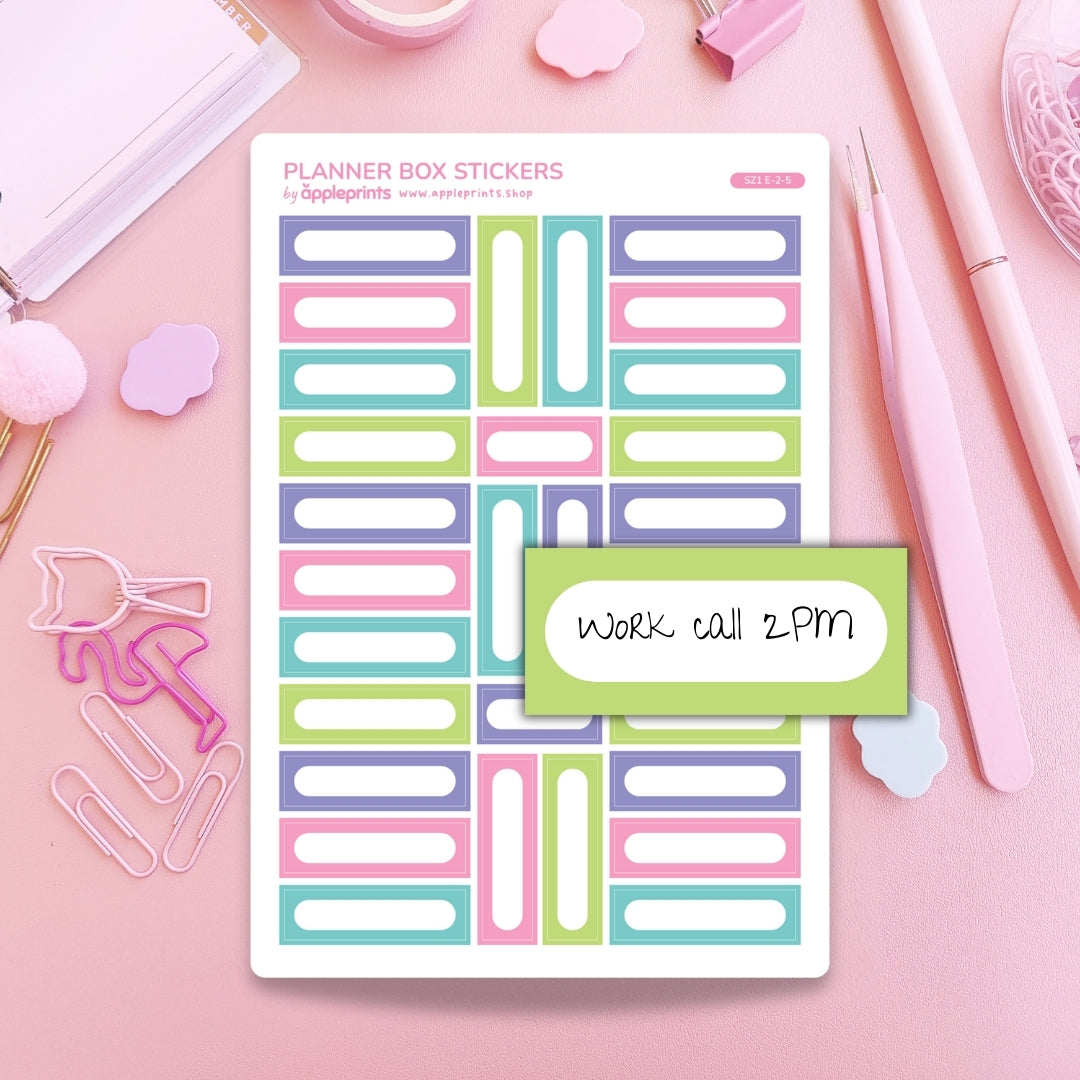 Blank Labels Functional Planner Stickers – Write & Check Off Box
