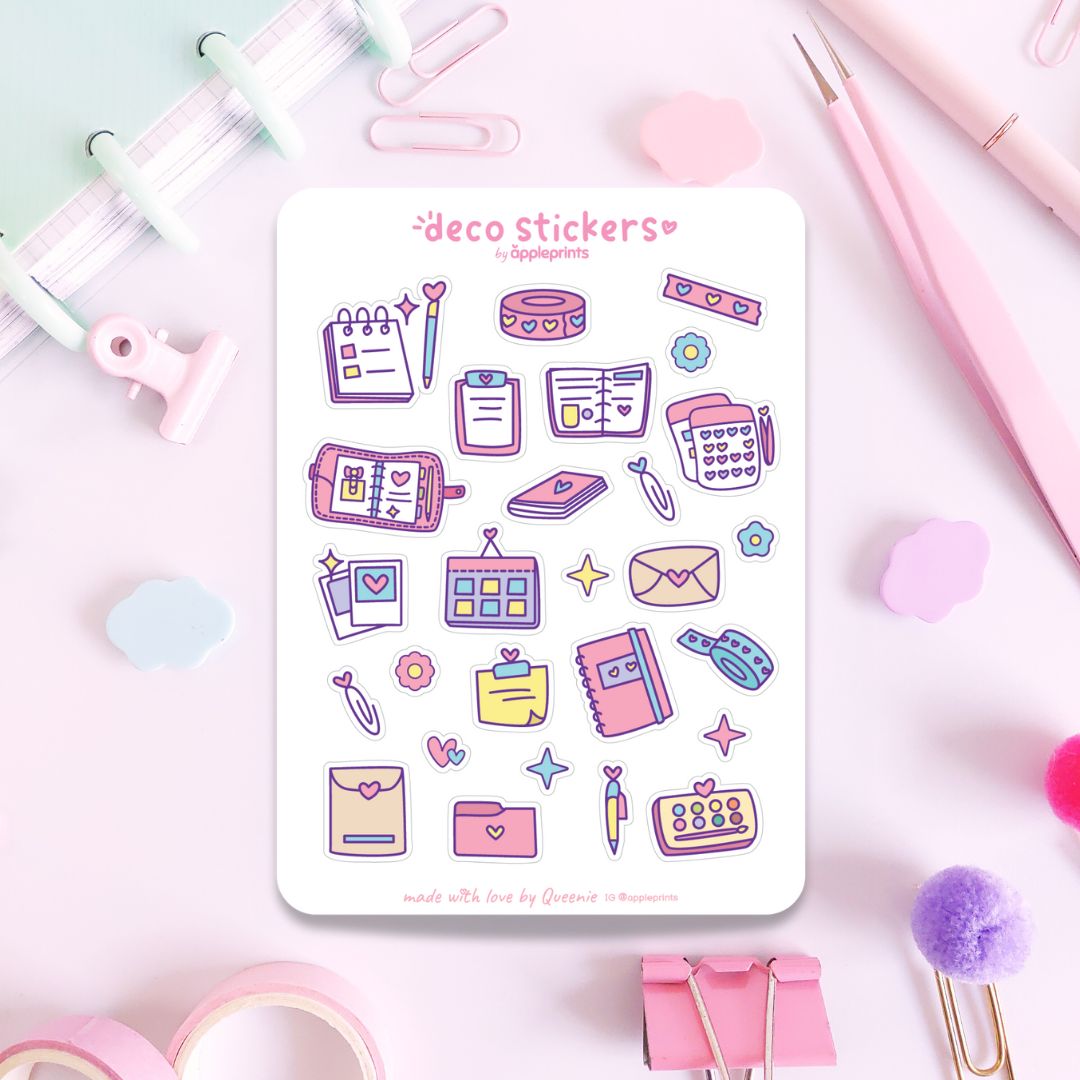 Stationery Lover Doodle Decorative Stickers