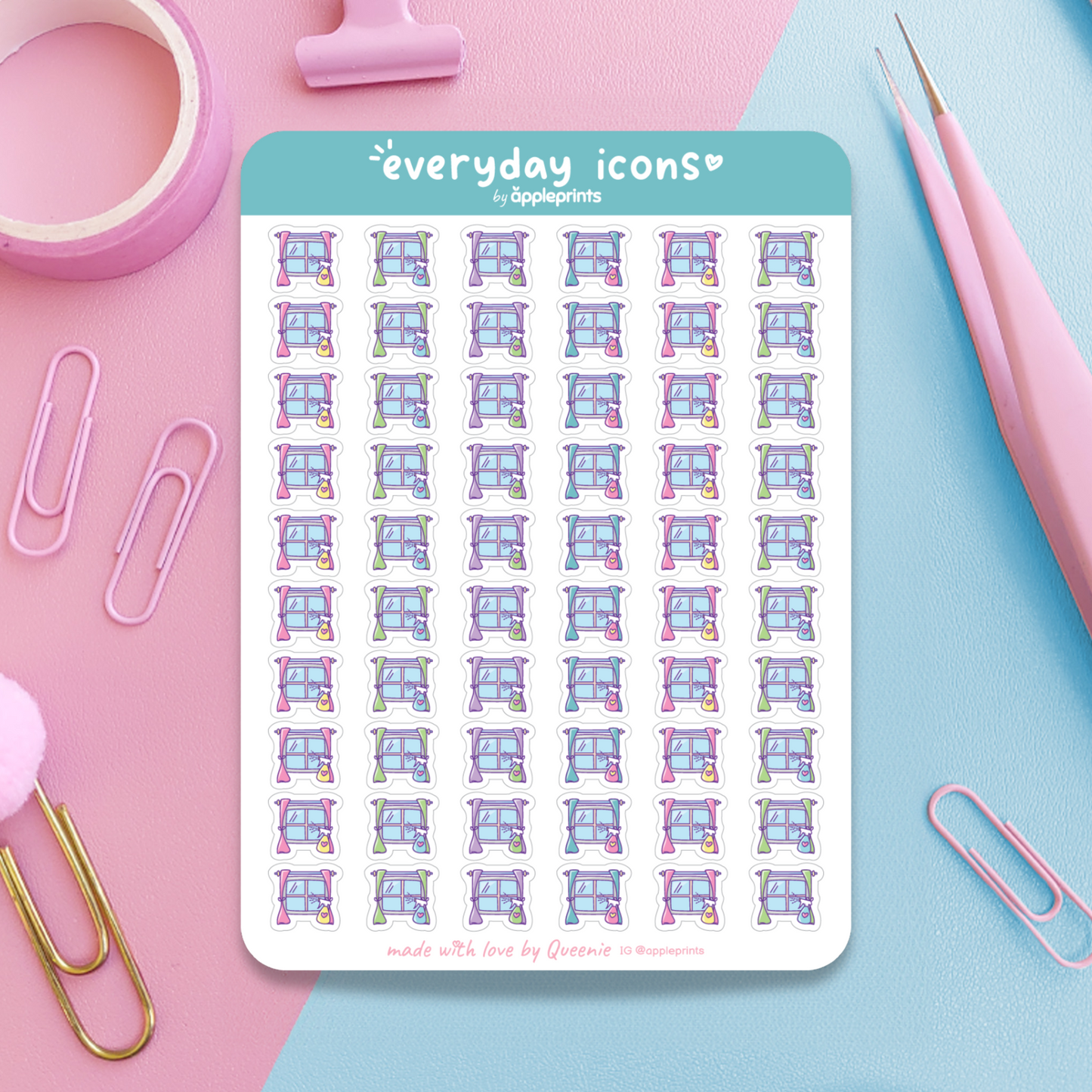Clean Windows Planner Icon Stickers