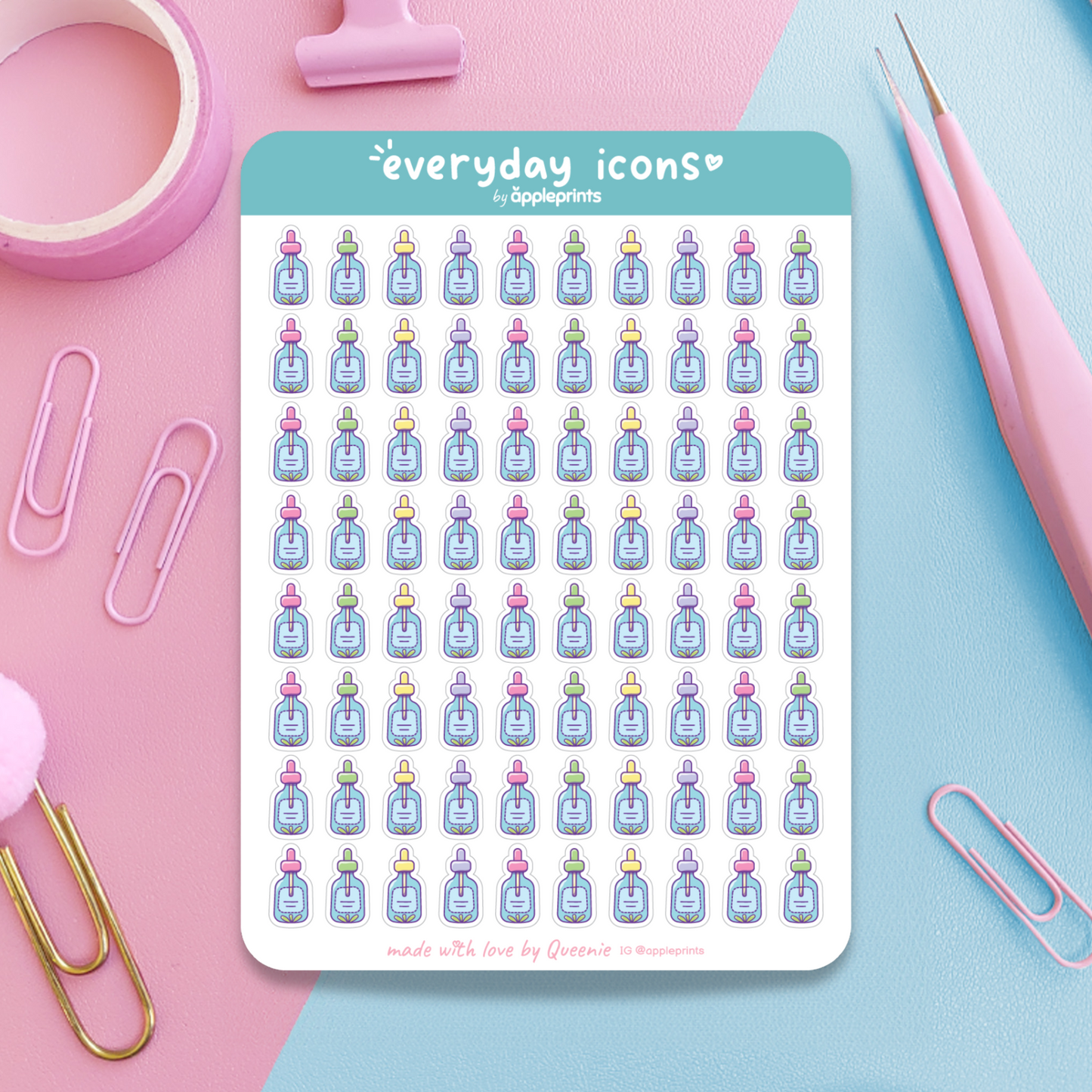Skincare Serum Planner Icon Stickers