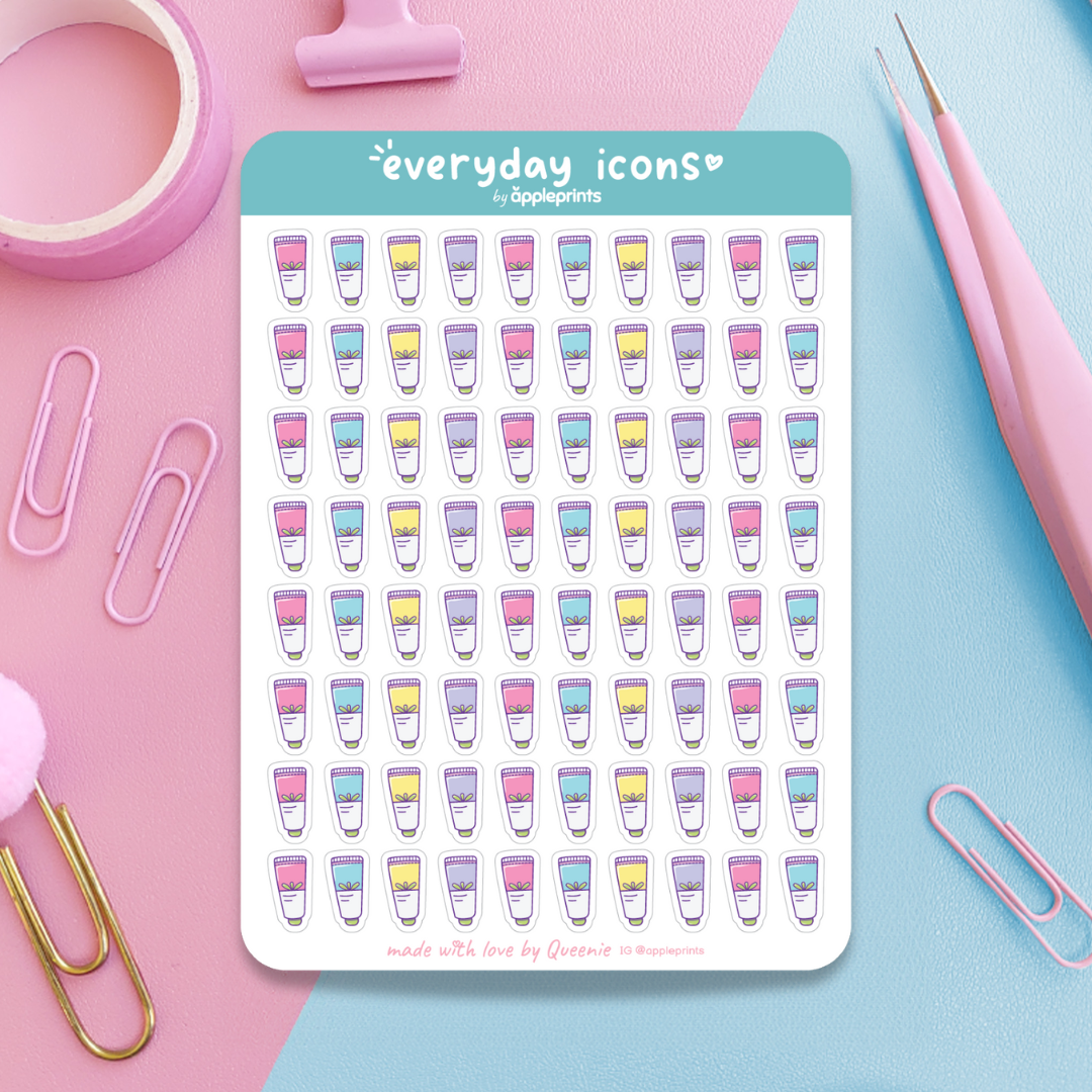 Skincare SPF Planner Icon Stickers
