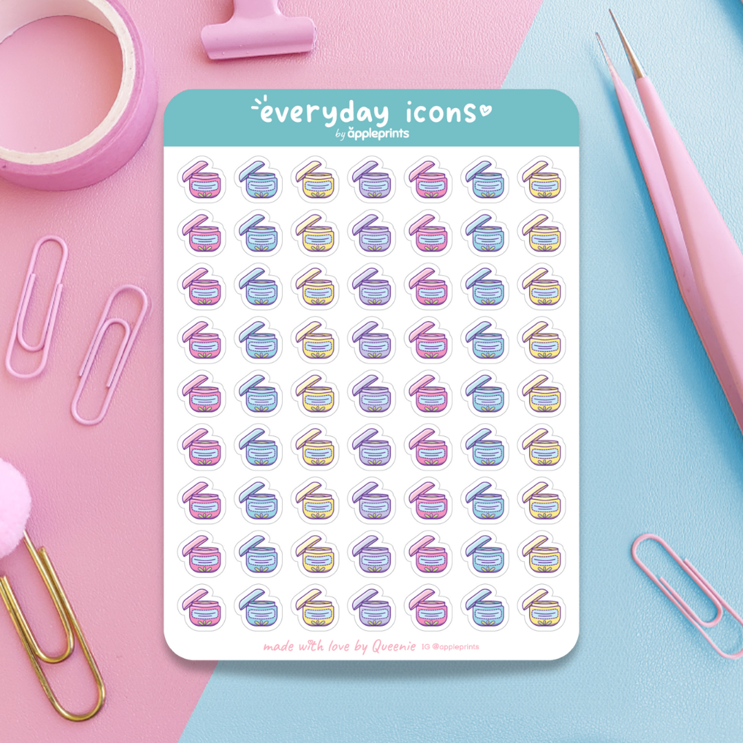 Skincare Cream Planner Icon Stickers