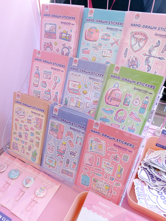 Aesthetic Coffee Shop Vibes Hand-drawn Deco Sticker Sheet