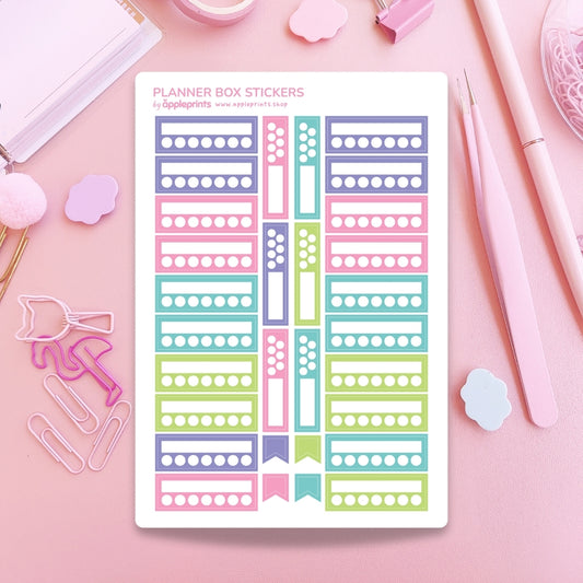 Habit Tracker Functional Box Planner Stickers