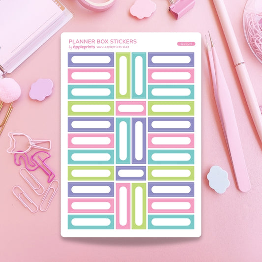 Blank Labels Functional Box Planner Stickers
