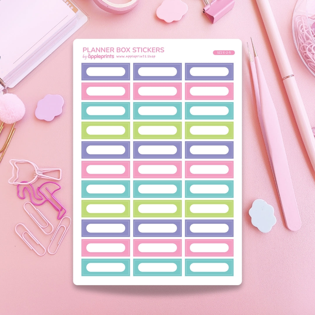 Blank Labels Functional Planner Stickers – Write & Check Off Box