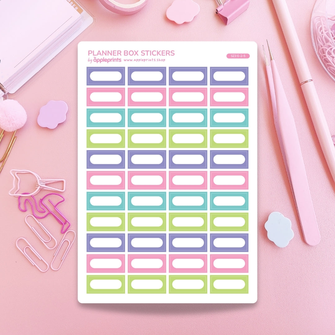 Blank Labels Functional Planner Stickers – Write & Check Off Box