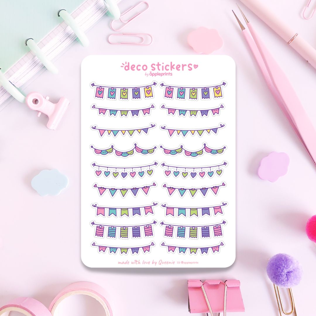 Bunting Flag Decorative Stickers