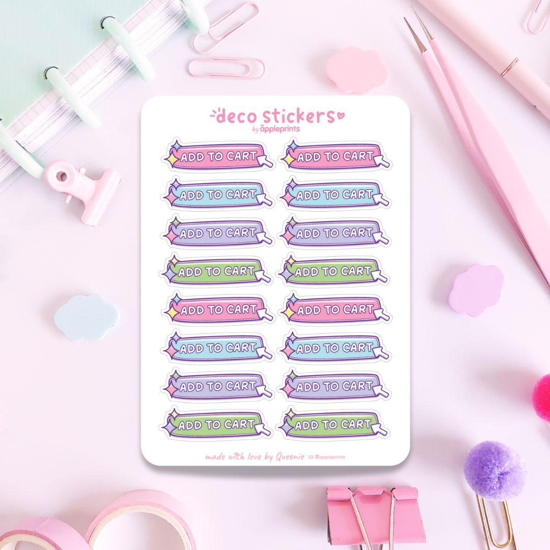 Add To Cart Decorative Stickers