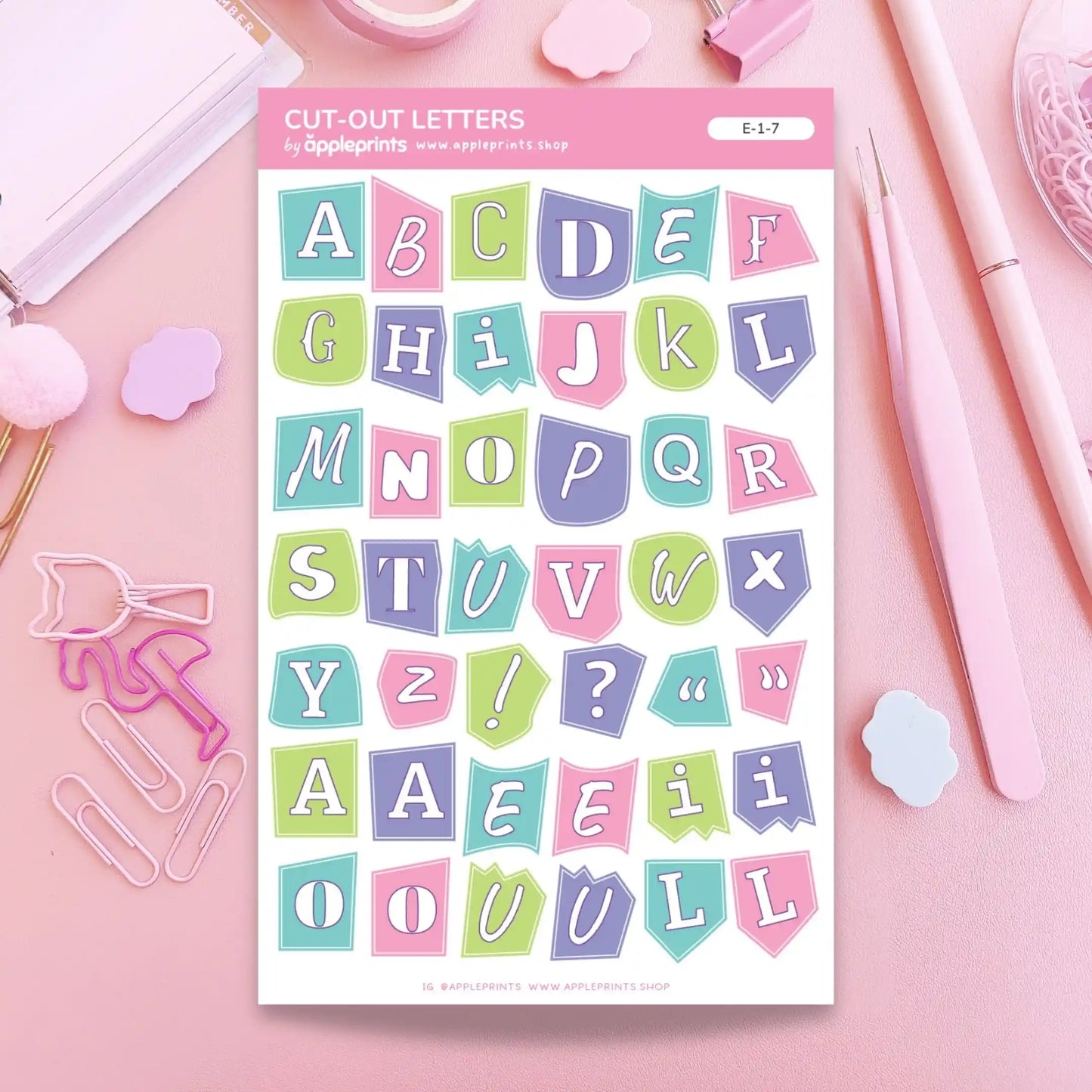 Cut Out Letters | Decorative Planner Stickers
