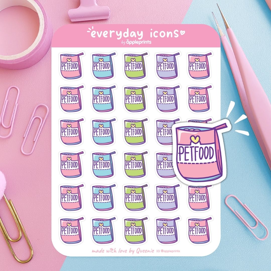 Pet Food Planner Icon Stickers