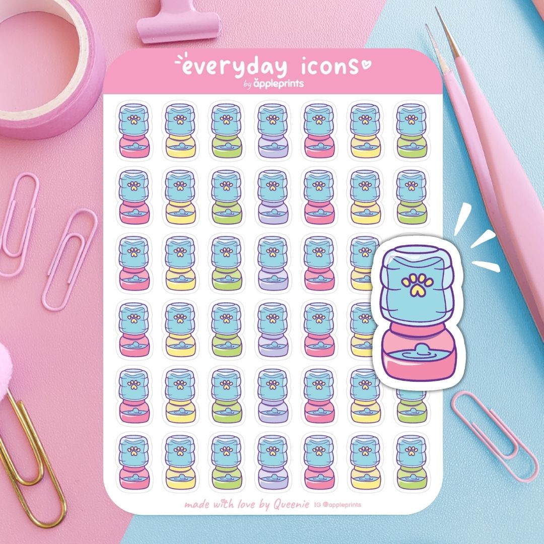Refill Pet Water Planner Icon Stickers