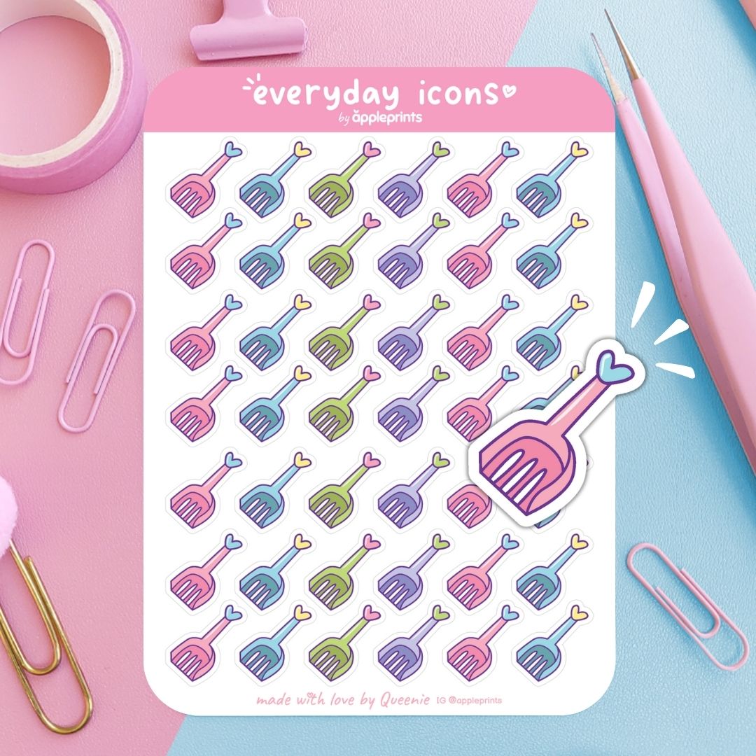 Cat Litter Scoop Planner Icon Stickers