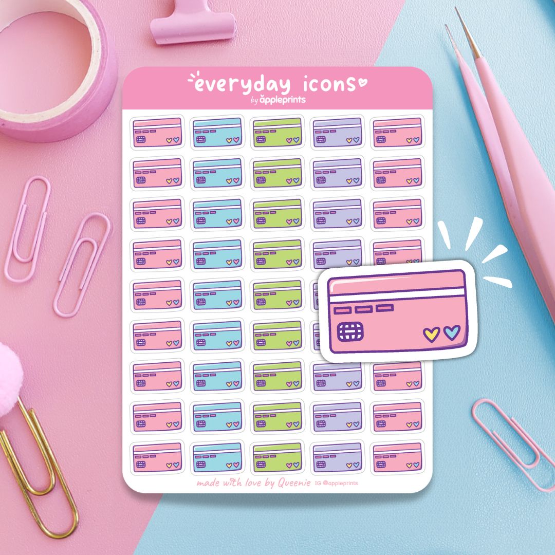 Credit Card Planner Icon Stickers