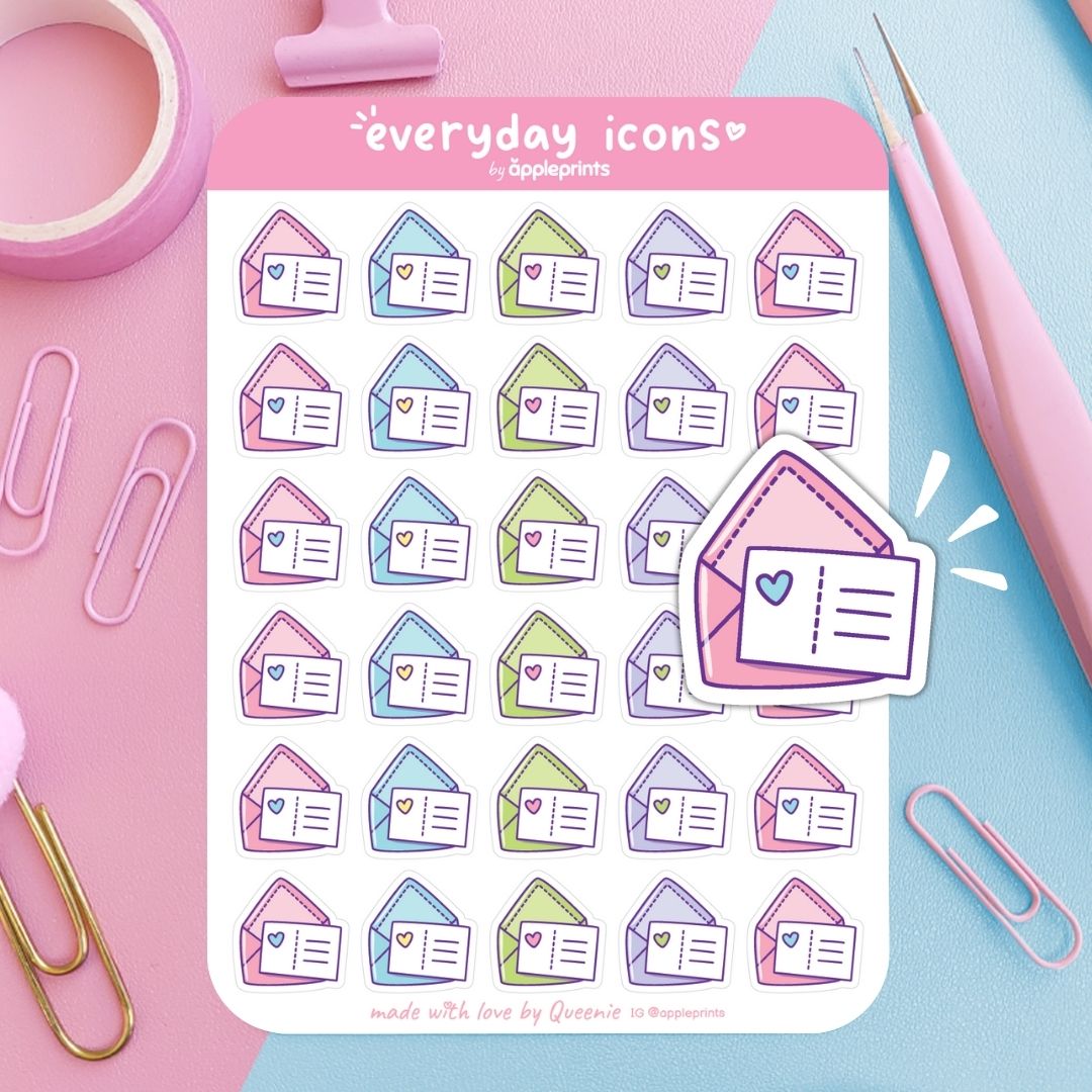 Postal Mail Planner Icon Stickers
