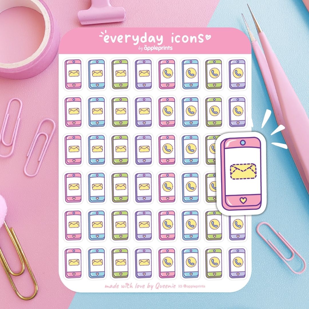 Phone Planner Icon Stickers
