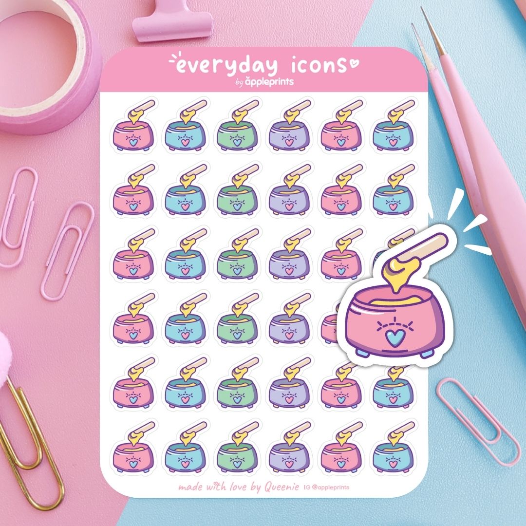 Wax Appointment Planner Icon Stickers