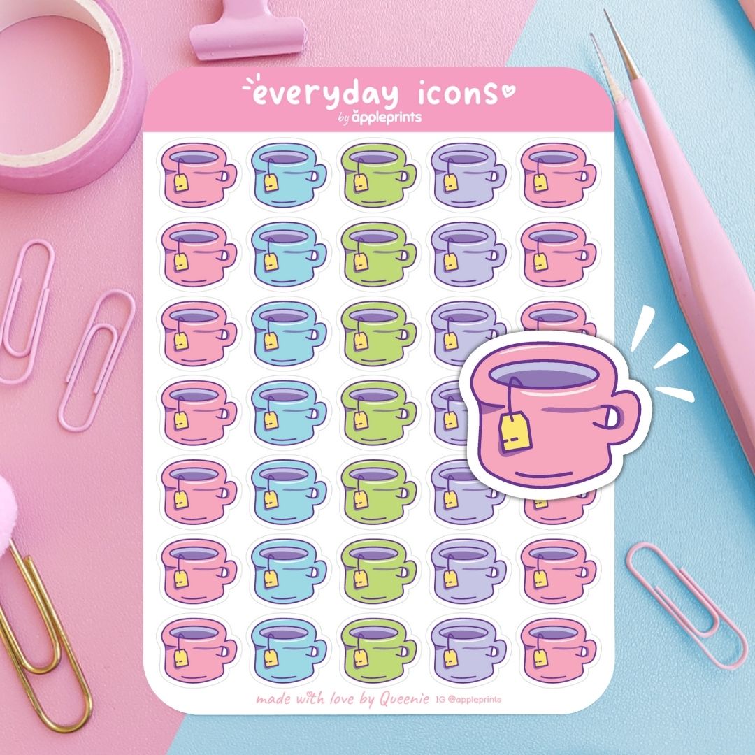 Cup of Tea Planner Icon Stickers