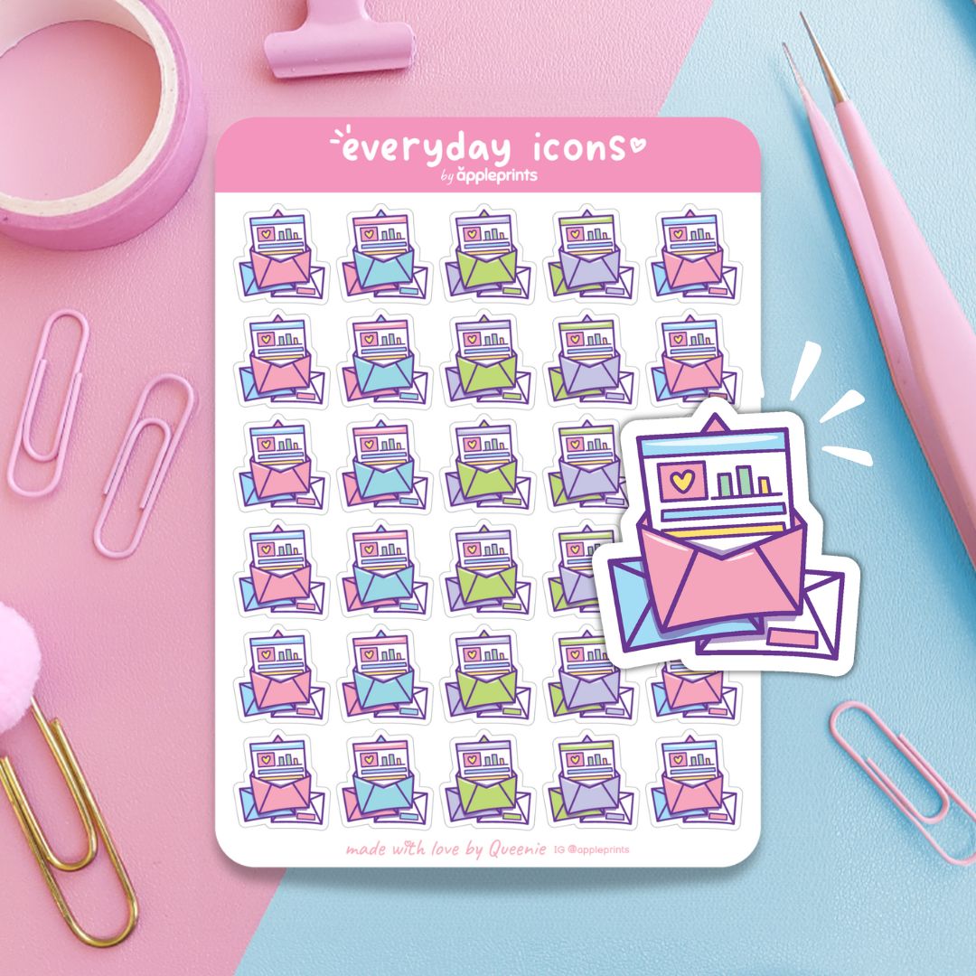 Pay Bills Planner Icon Stickers