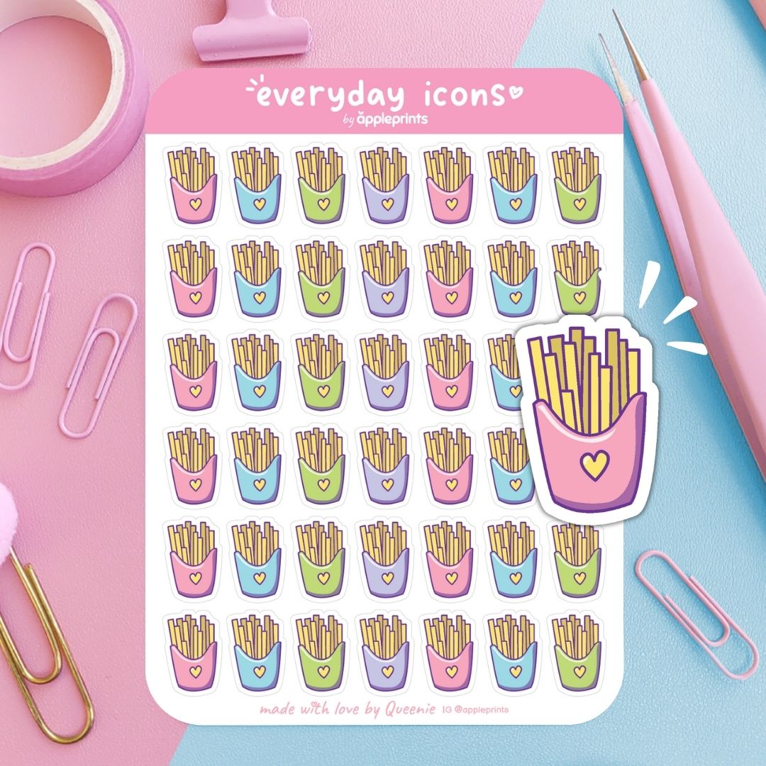 Fries / Chips Planner Icon Stickers