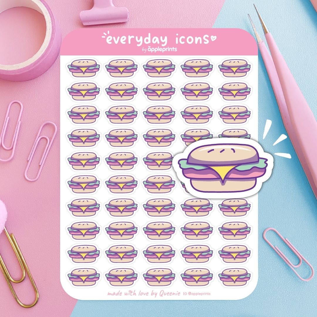 Burger Planner Icon Stickers