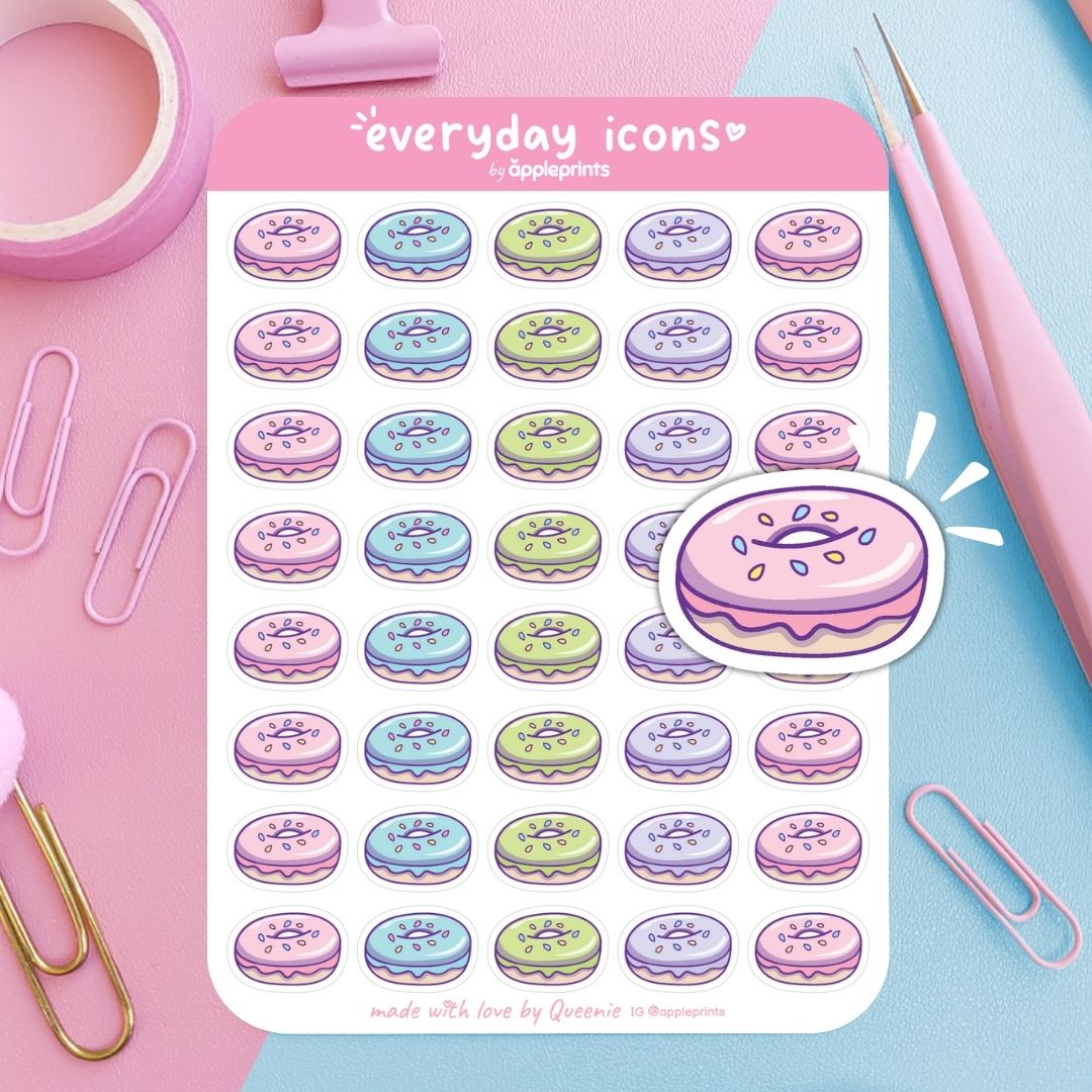 Donut Icon Planner Icon Stickers