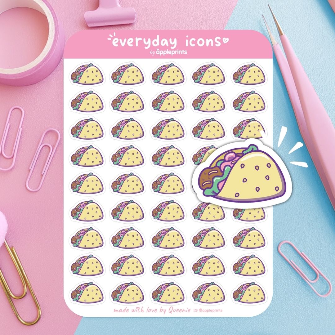 Taco Planner Icon Stickers