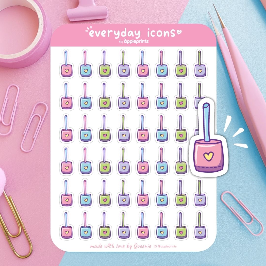 Clean Bathroom Planner Icon Stickers