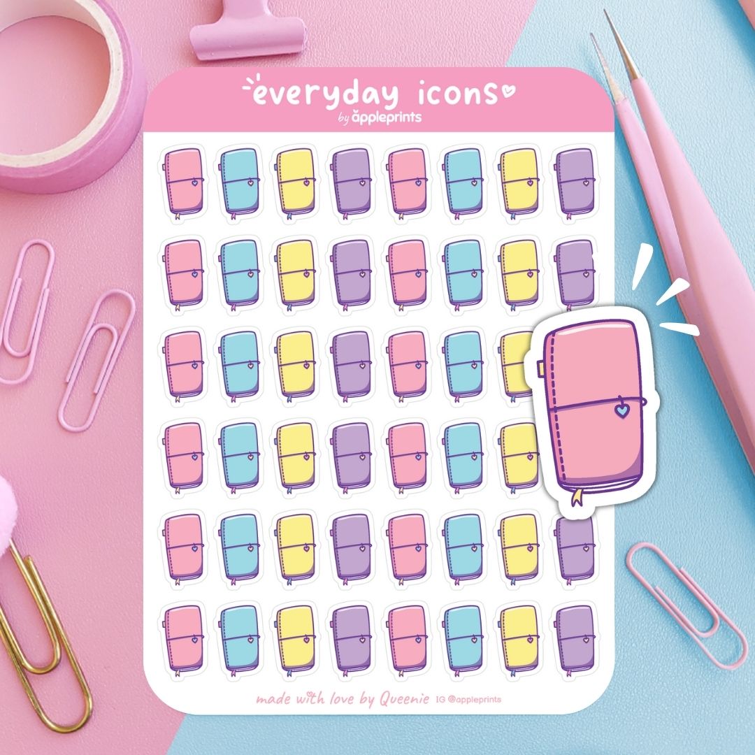 Traveler's Journal Planner Icon Stickers