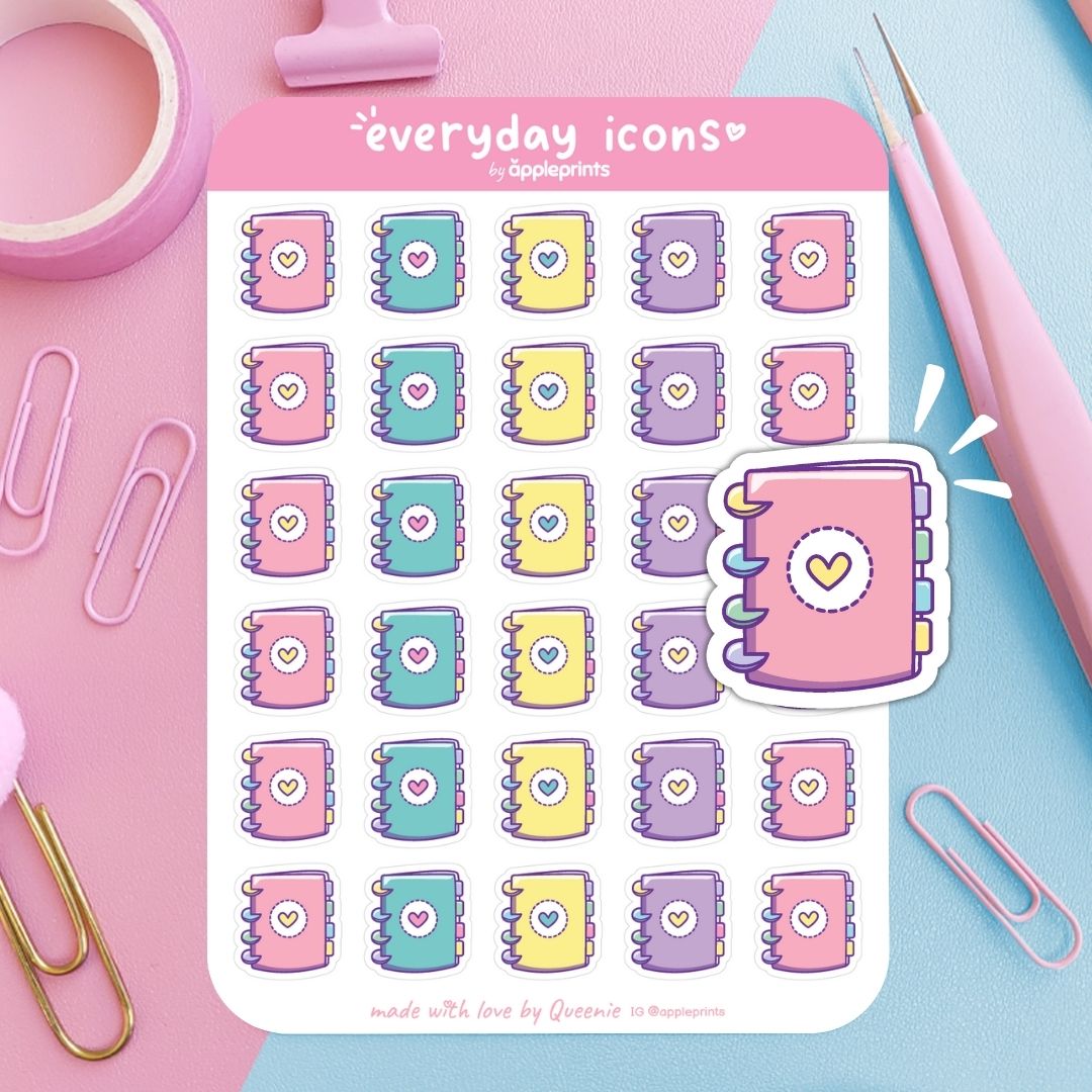Discbound Journal Planner Icon Stickers