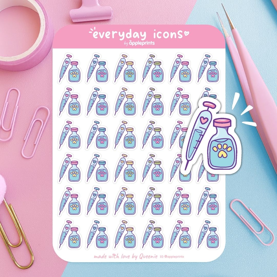 Pet Vaccine Planner Icon Stickers