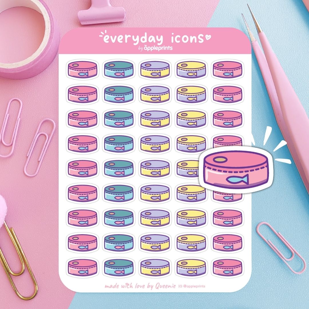 Cat Tin Food Planner Icon Stickers