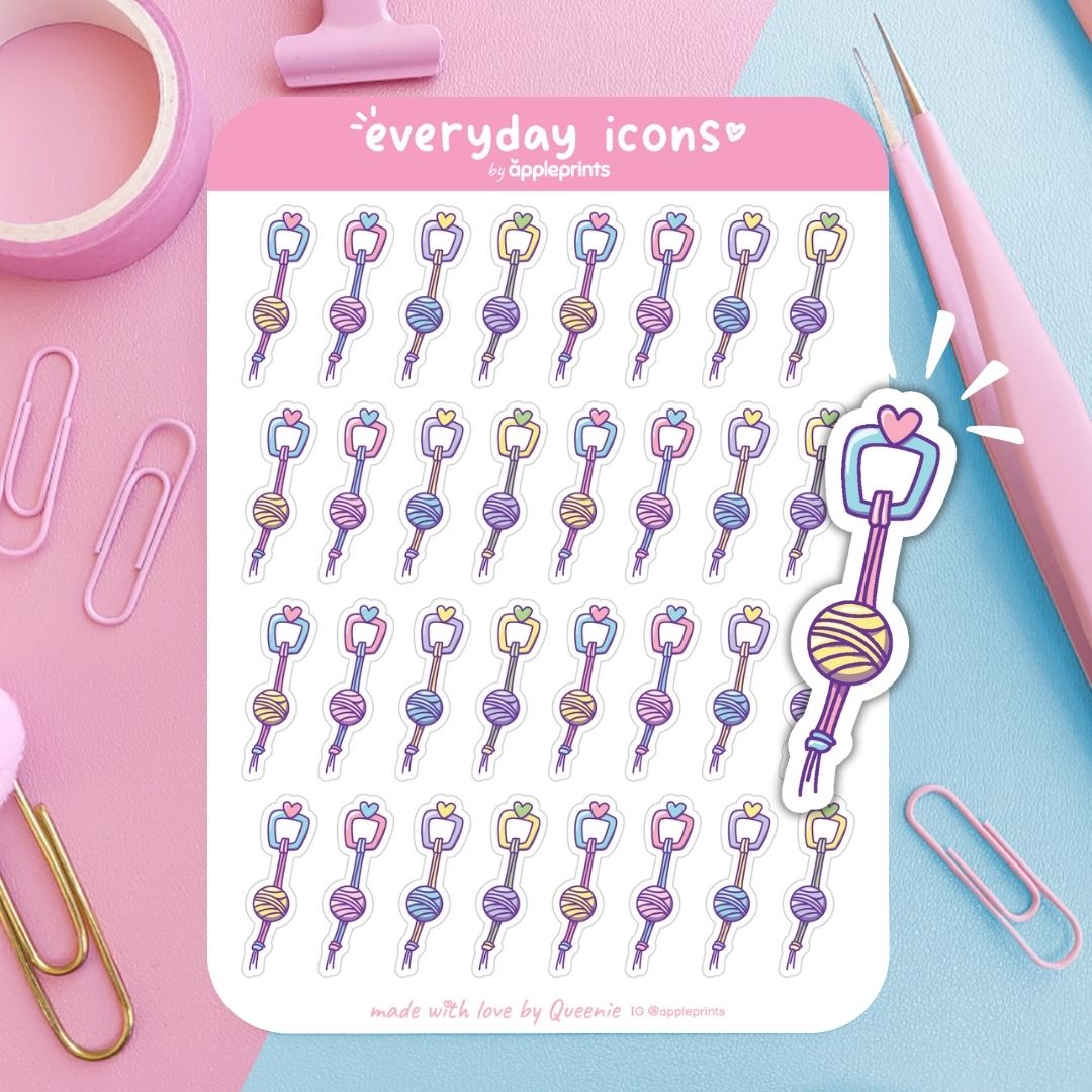 Tug-of-War Dog Toy Planner Icon Stickers