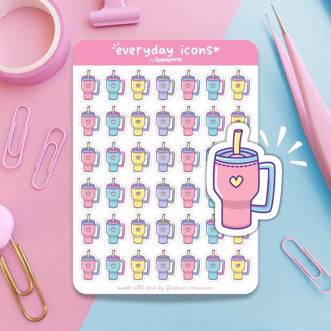 Travel Cup Planner Icon Stickers