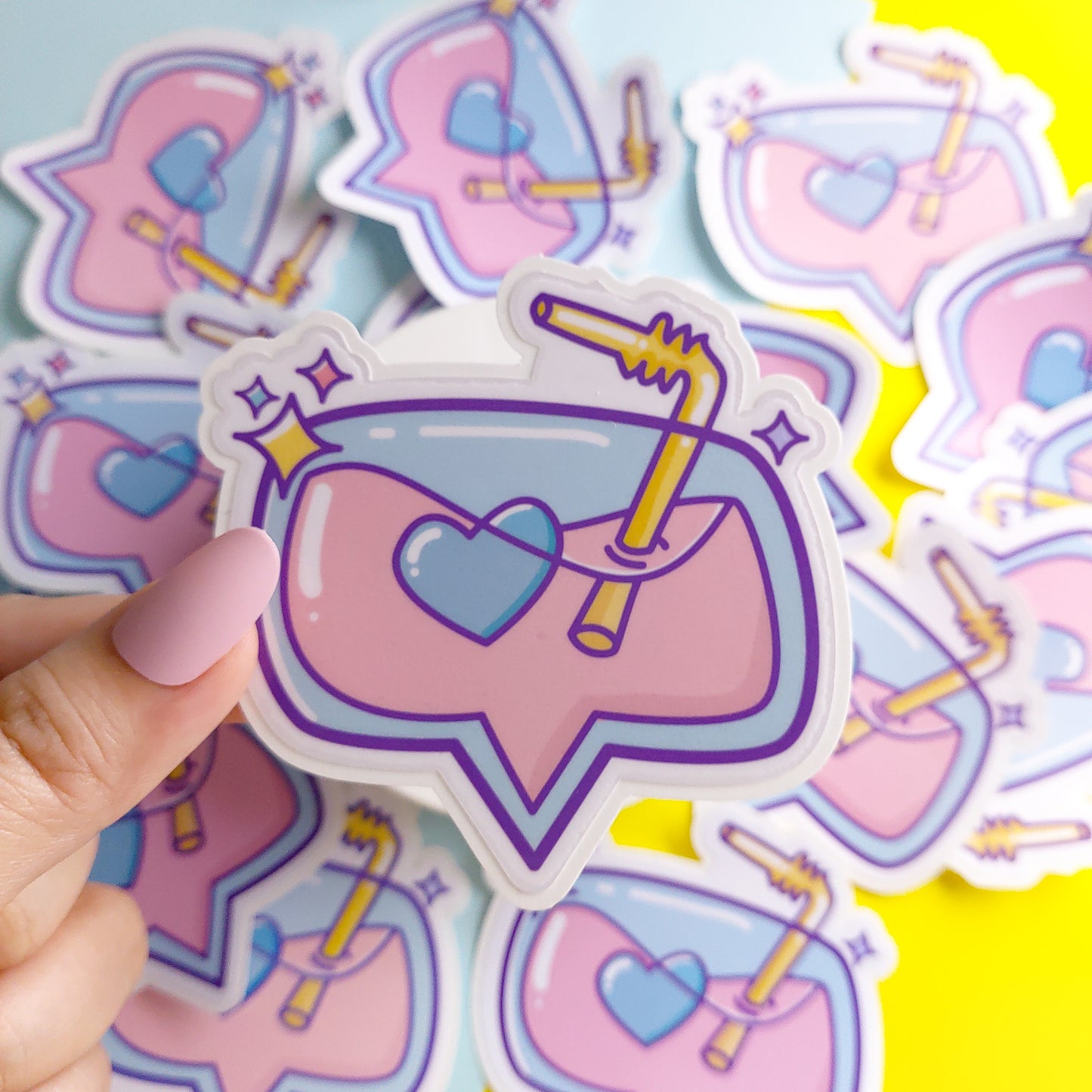 Love Drink Decorative Diecut Sticker
