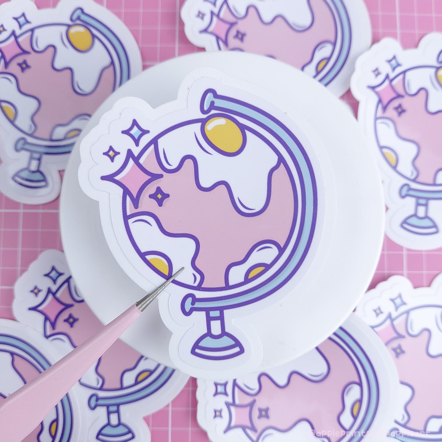 Sunny Side Earth Vinyl Diecut Sticker