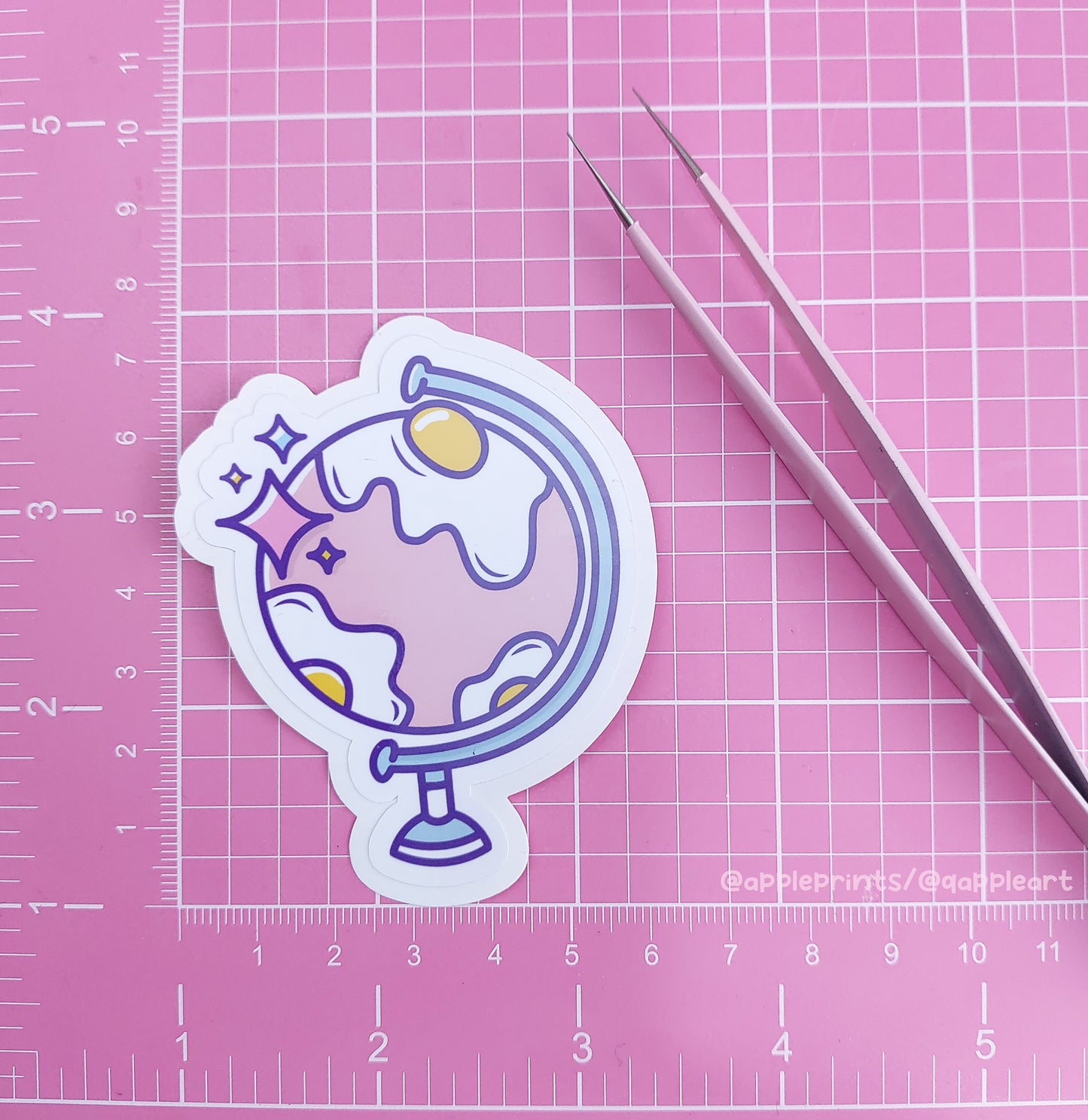 Sunny Side Earth Vinyl Diecut Sticker