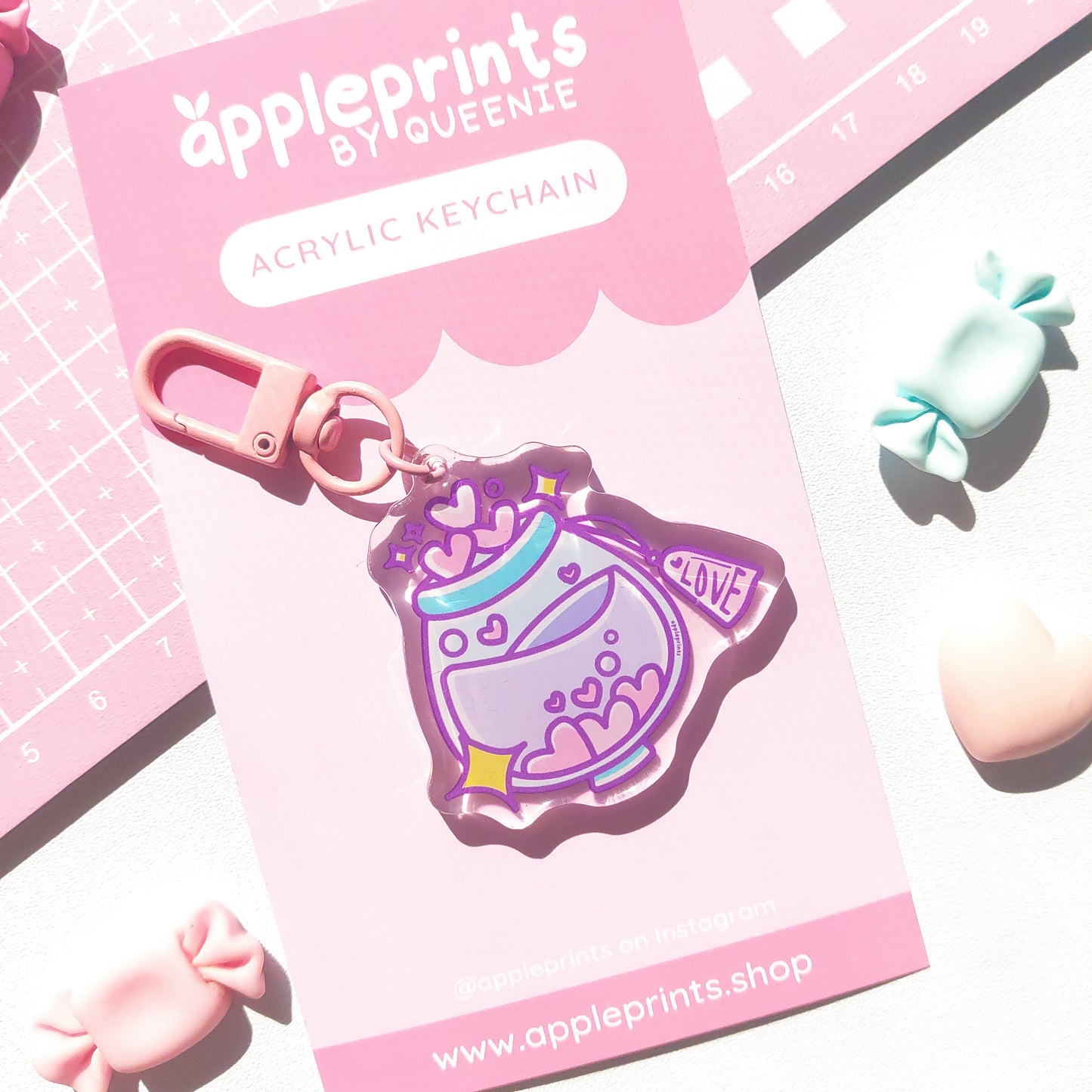Love Potion Acrylic Keyring Charm
