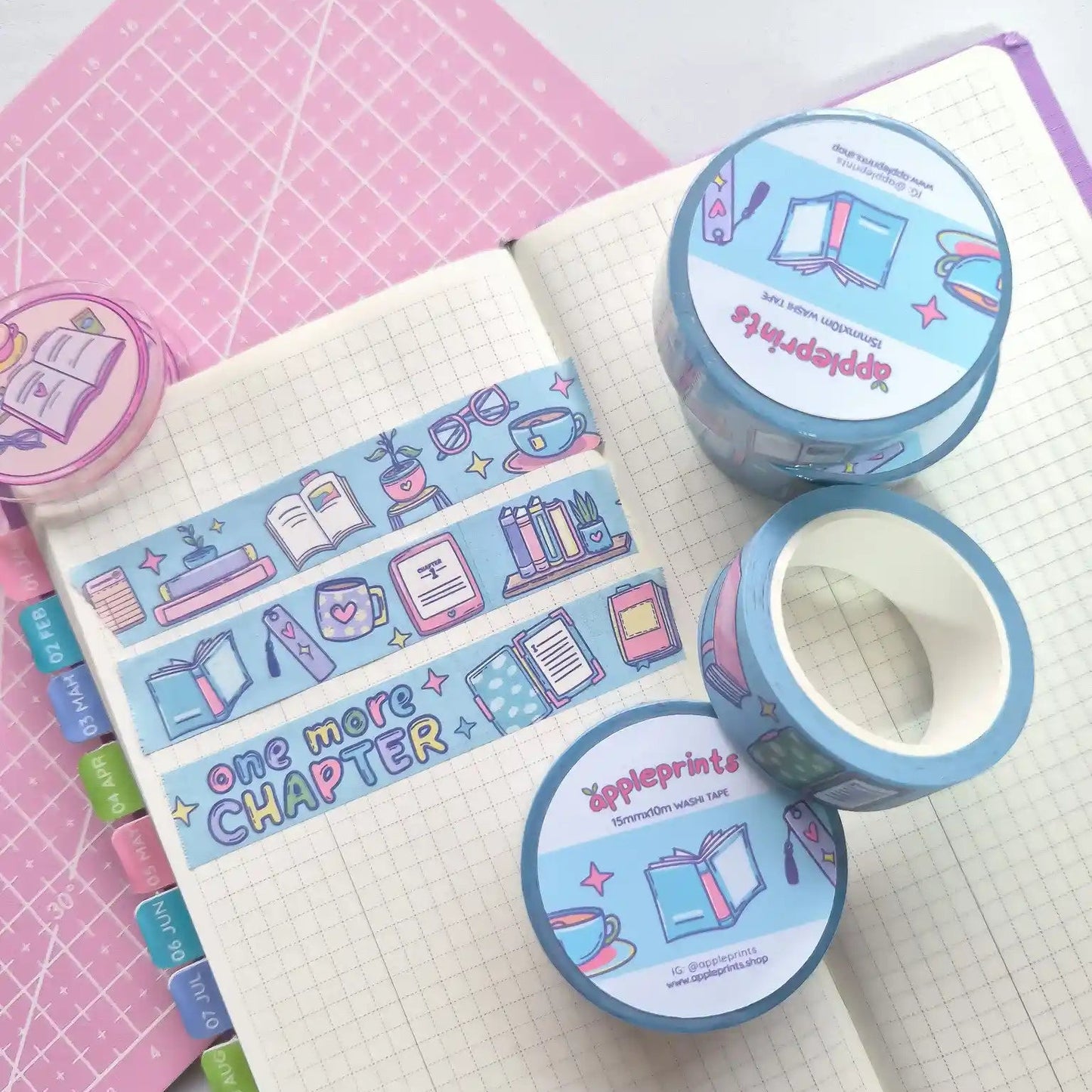 Bookish Decorative Washi Tape for Journals & Planners