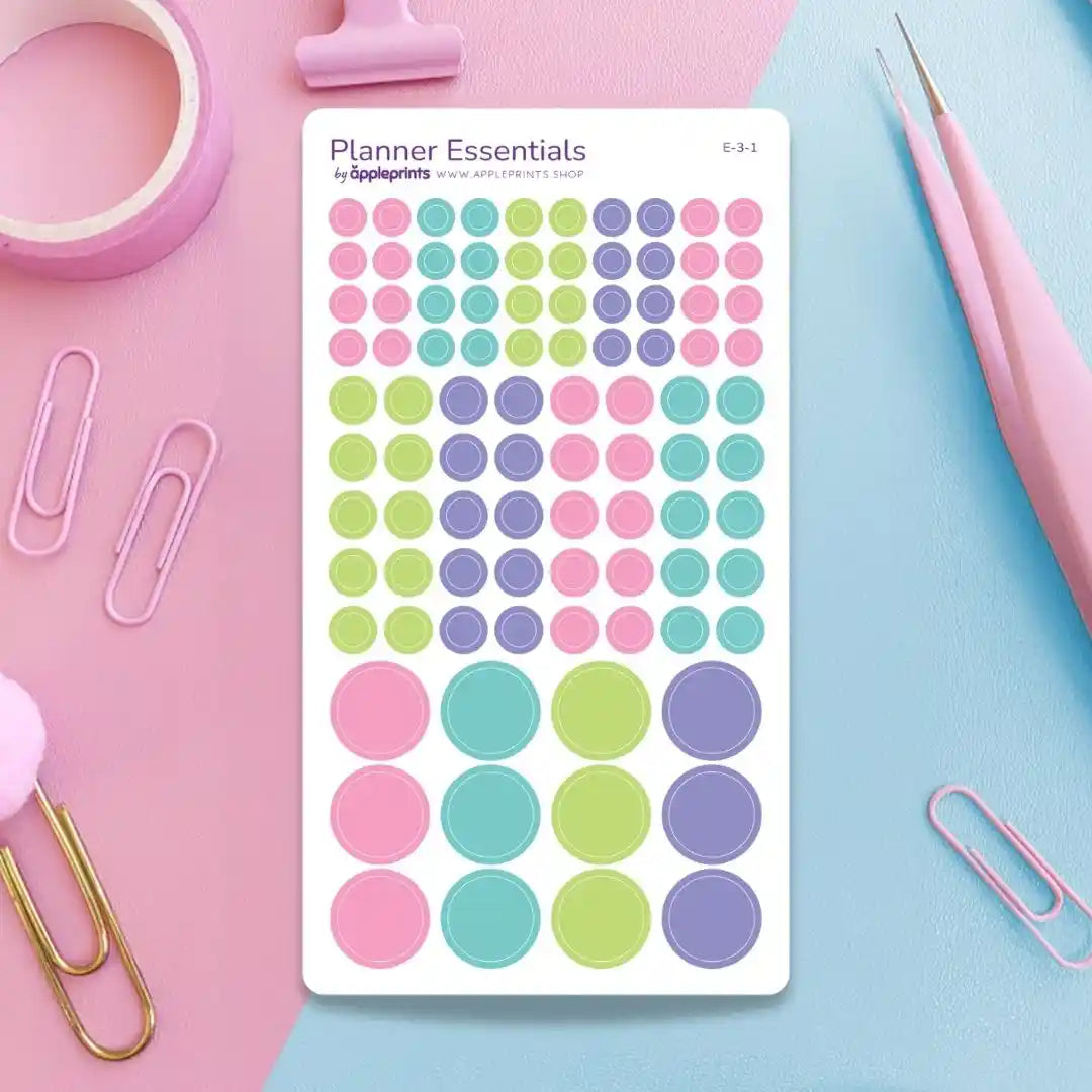 Circle Shape Stickers | Functional Planner Stickers