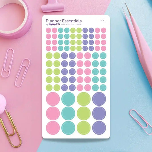 Circle Shape Stickers | Functional Planner Stickers