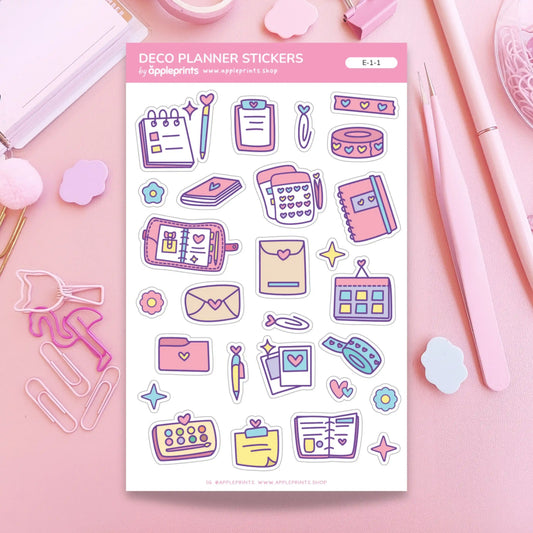 Stationery Lover Doodle | Decorative Planner Stickers