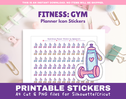 Gym Day Icon - A4 Printable Planner Stickers