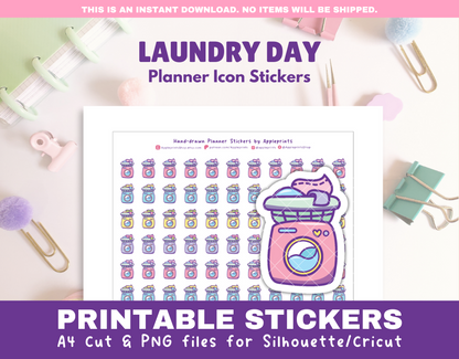 Laundry Icon - A4 Printable Planner Stickers